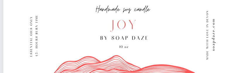 Personalised Joy Candle, Large