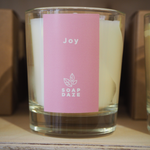 Joy boxed votive candle
