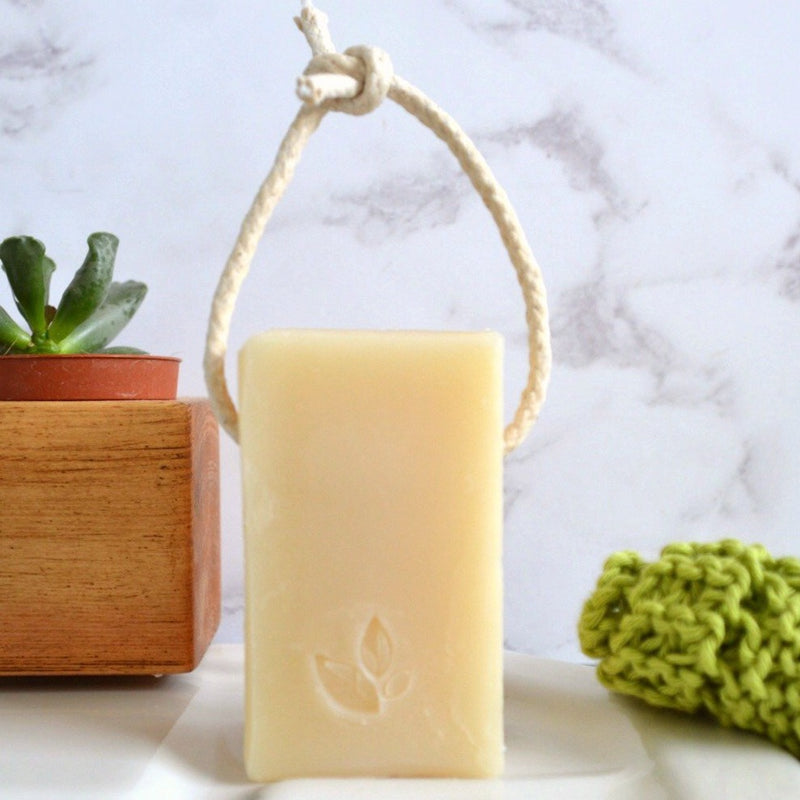 New Rose handmade vegan natural  soap on a rope