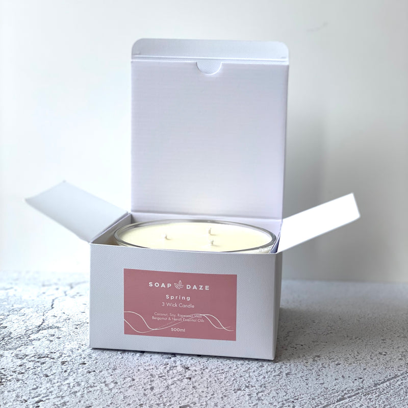 3 Wick Large Candle, Spring
