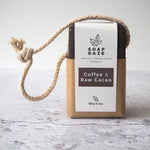 Coffee and Raw Cacao Soap on a Rope